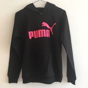Puma Girls Glitter Hoodie Sweatshirt